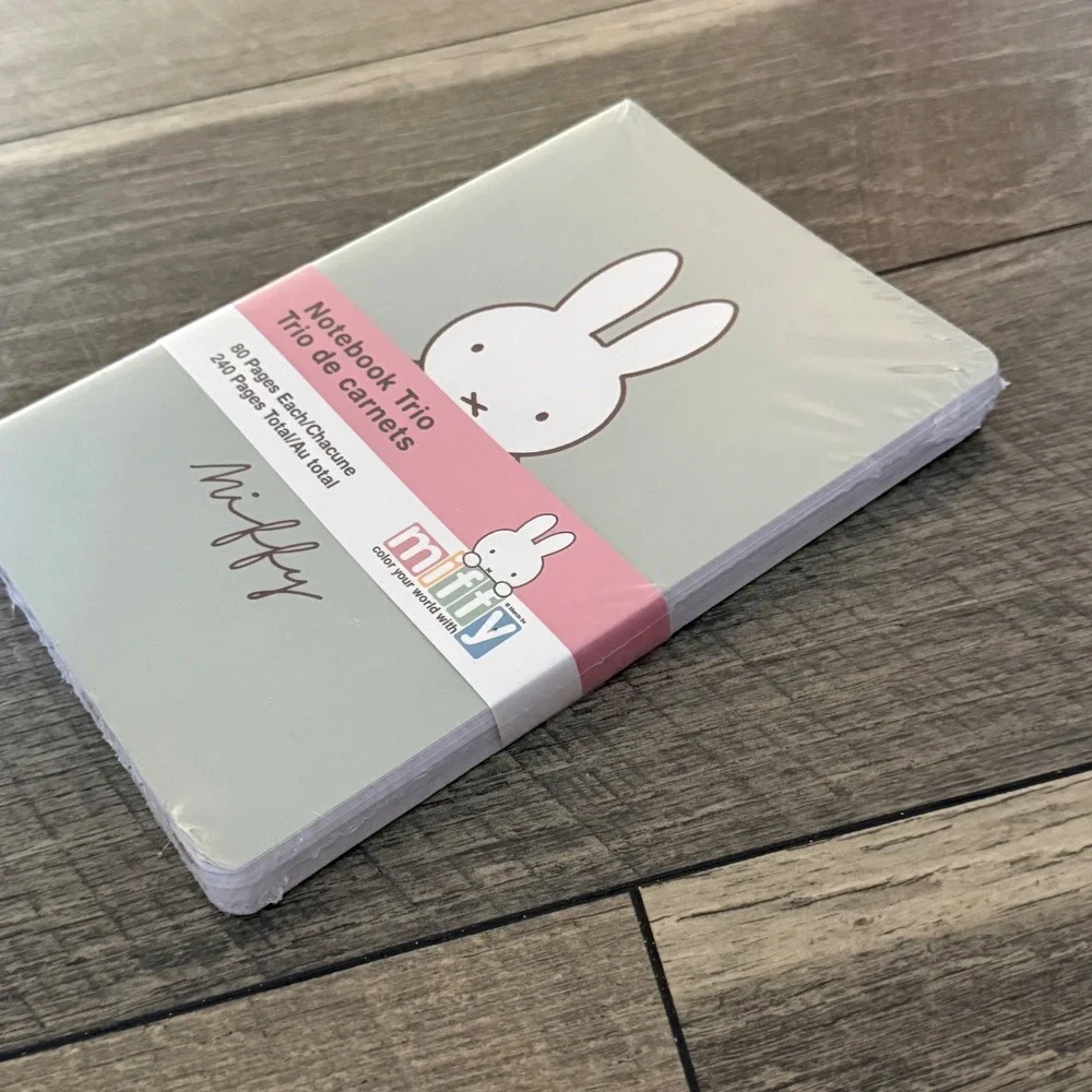 Miffy Notebook Trio 3-Pack Lined Journals Sage Green Pink Floral 240 Pages New
